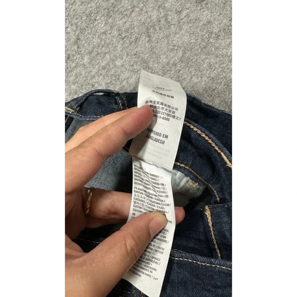 VTG Y2K Hollister Micro Mini Denim Booty Shorts Size 3/26 Rolled Hem Festival 90
